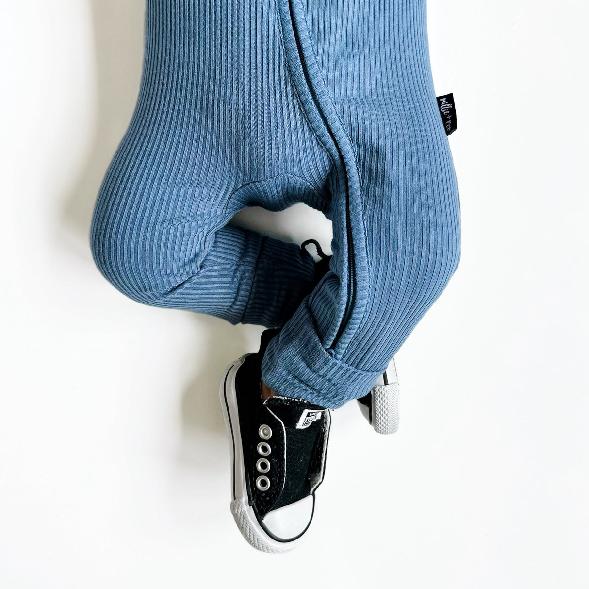 Zip Romper - Arctic Ribbed - HoneyBug