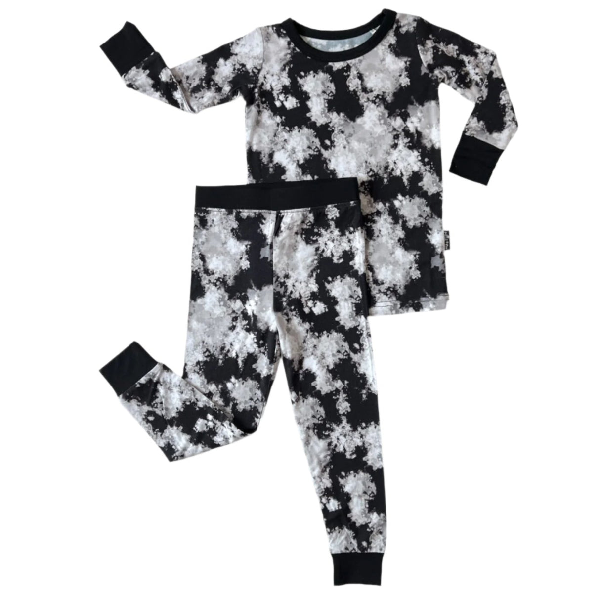 LONG SLEEVE 2 PIECE SETS- Black Tie Dye - HoneyBug