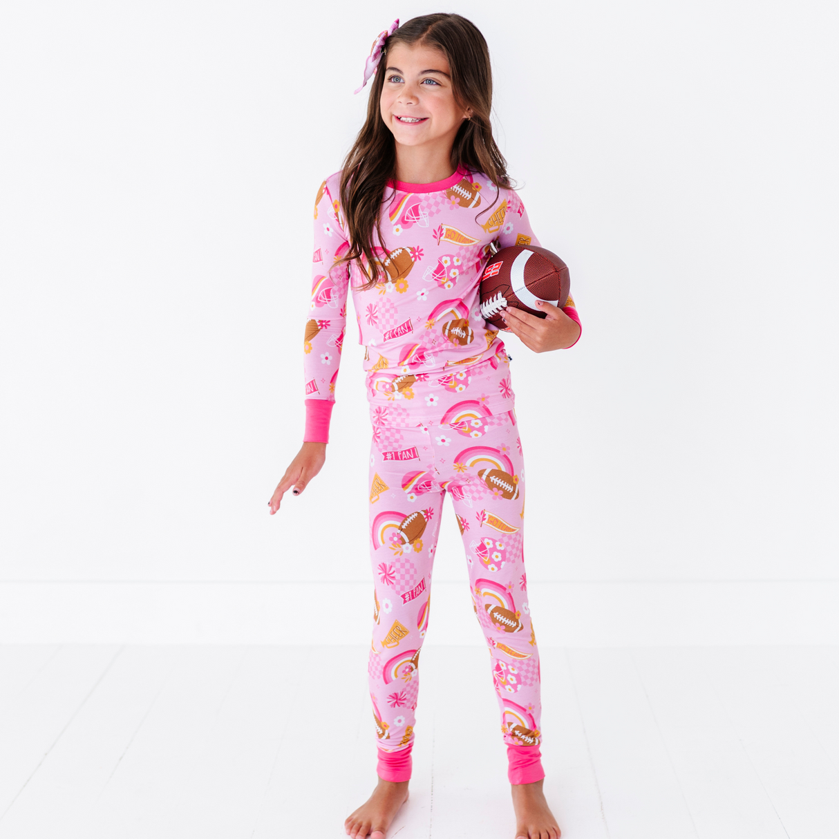 On Game Days We Wear Pink Kid Pajamas - HoneyBug