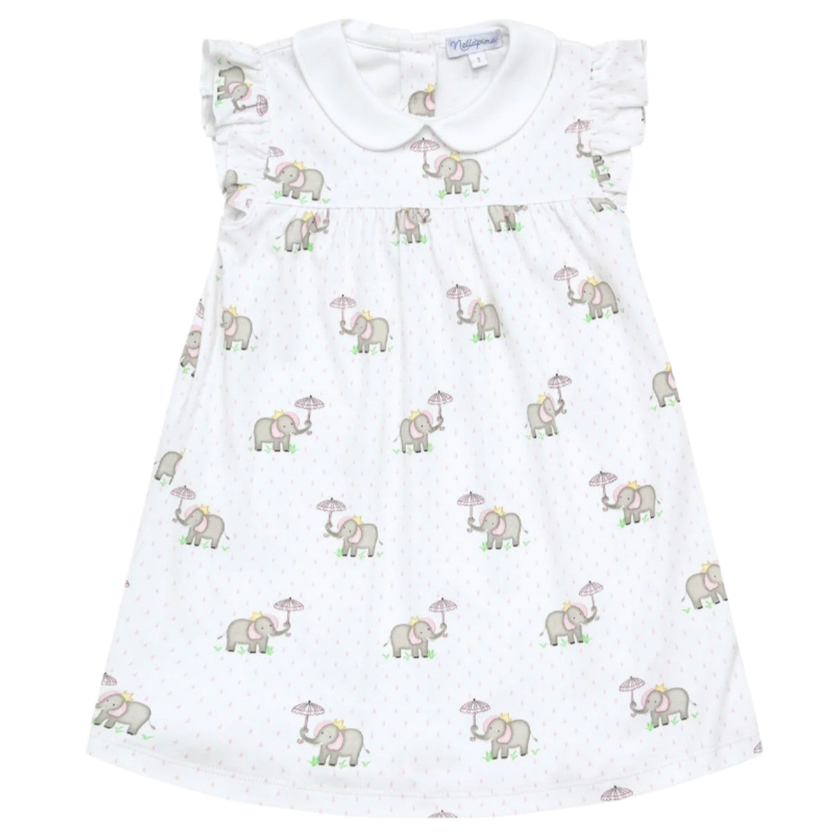 Pink Elephant Ruffle Playtime Dress - HoneyBug