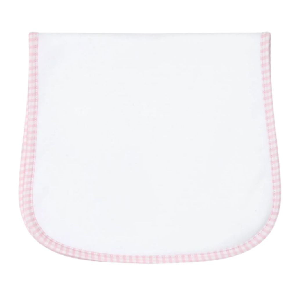 Pink Gingham Burp Cloth - HoneyBug