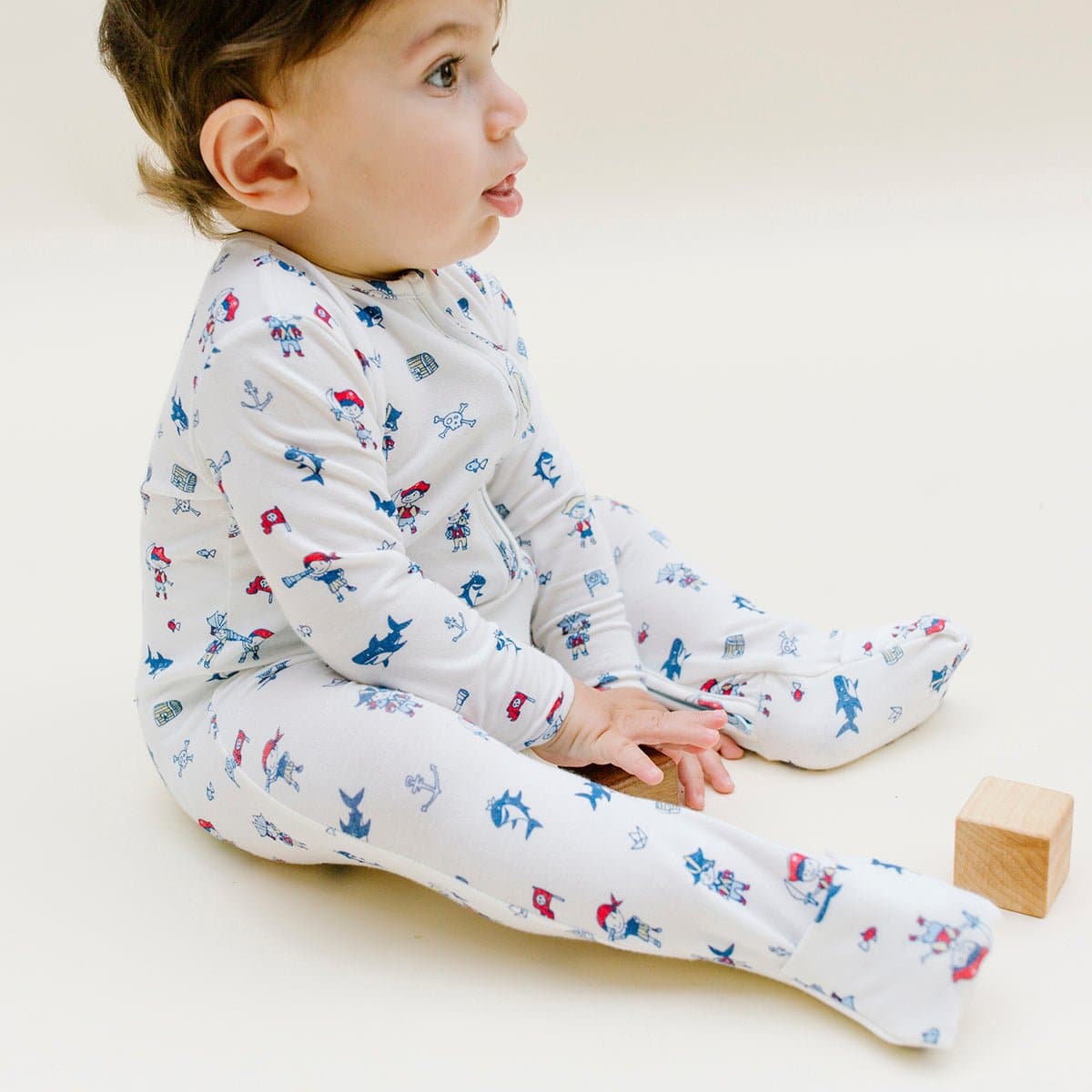Pirate Bamboo Convertible Footie - HoneyBug