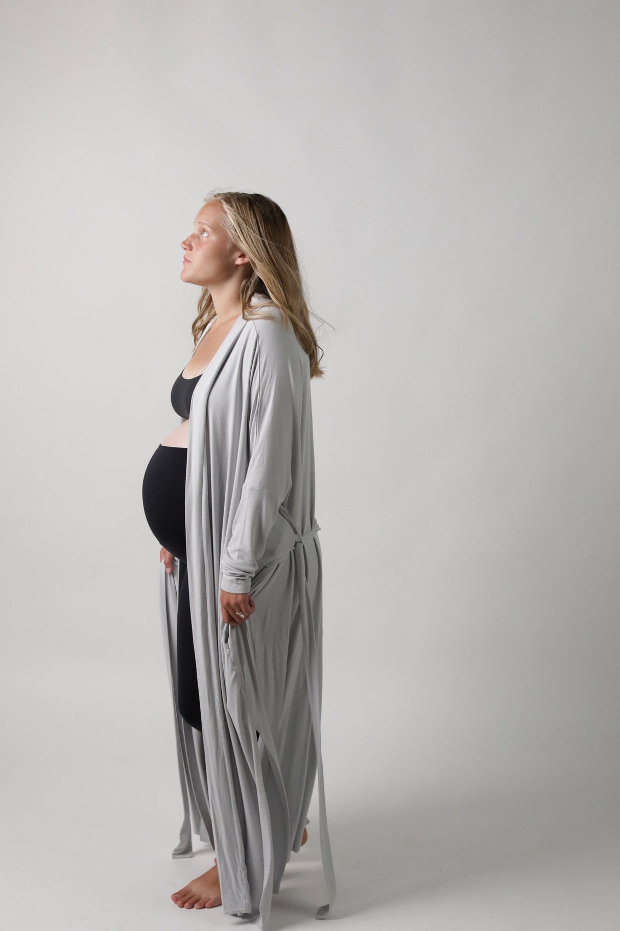 GOLDIE || LONG SLEEVE LOUNGEWEAR MATERNITY ROBE