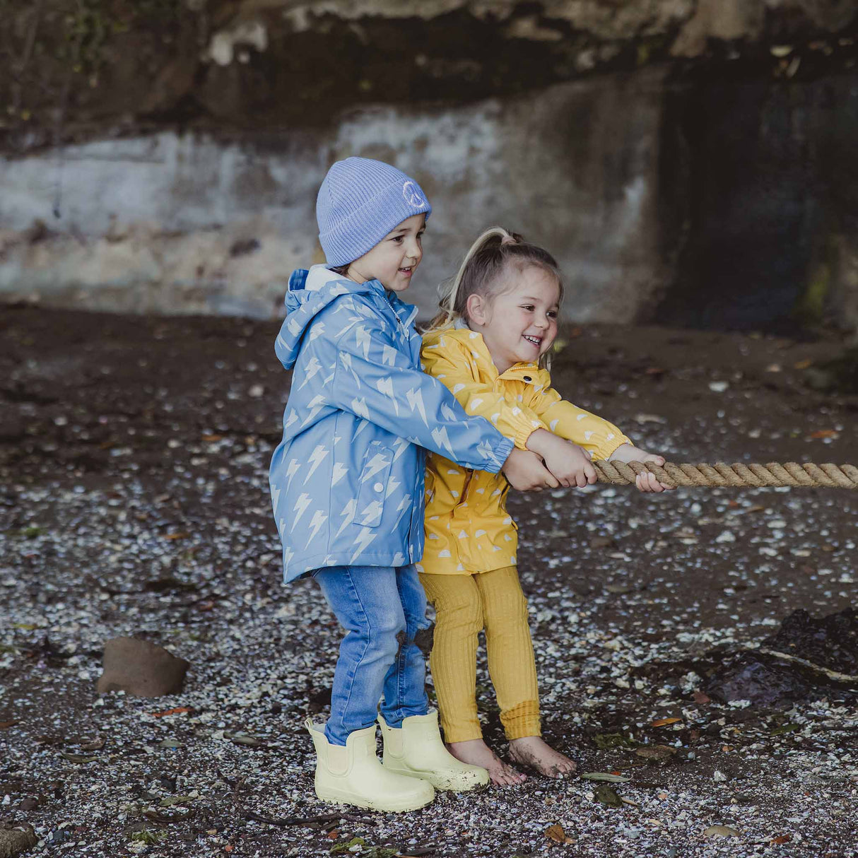 Lightning Bolt Recycled Waterproof Raincoat - HoneyBug