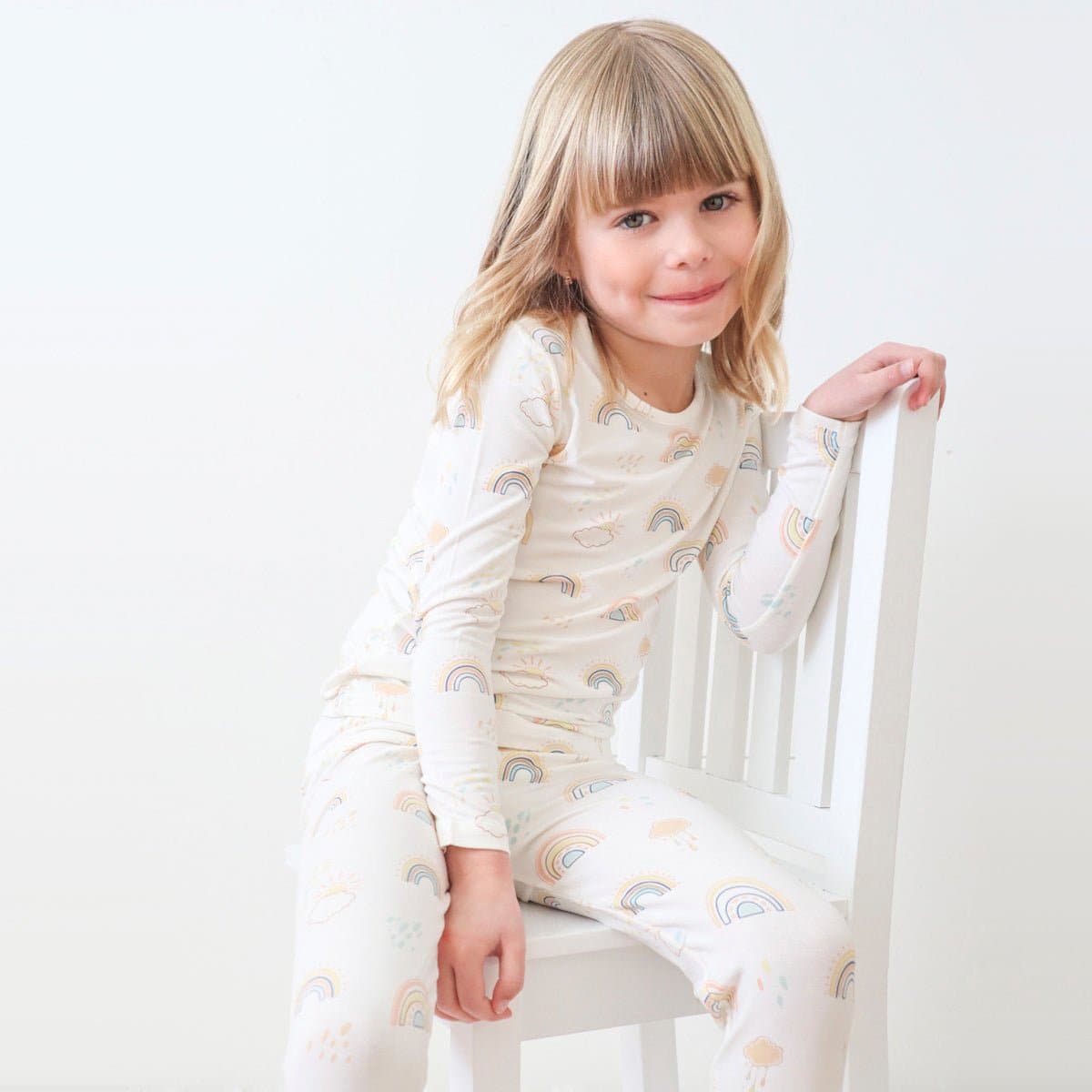 Rainbows Bamboo Kids Pajamas - HoneyBug