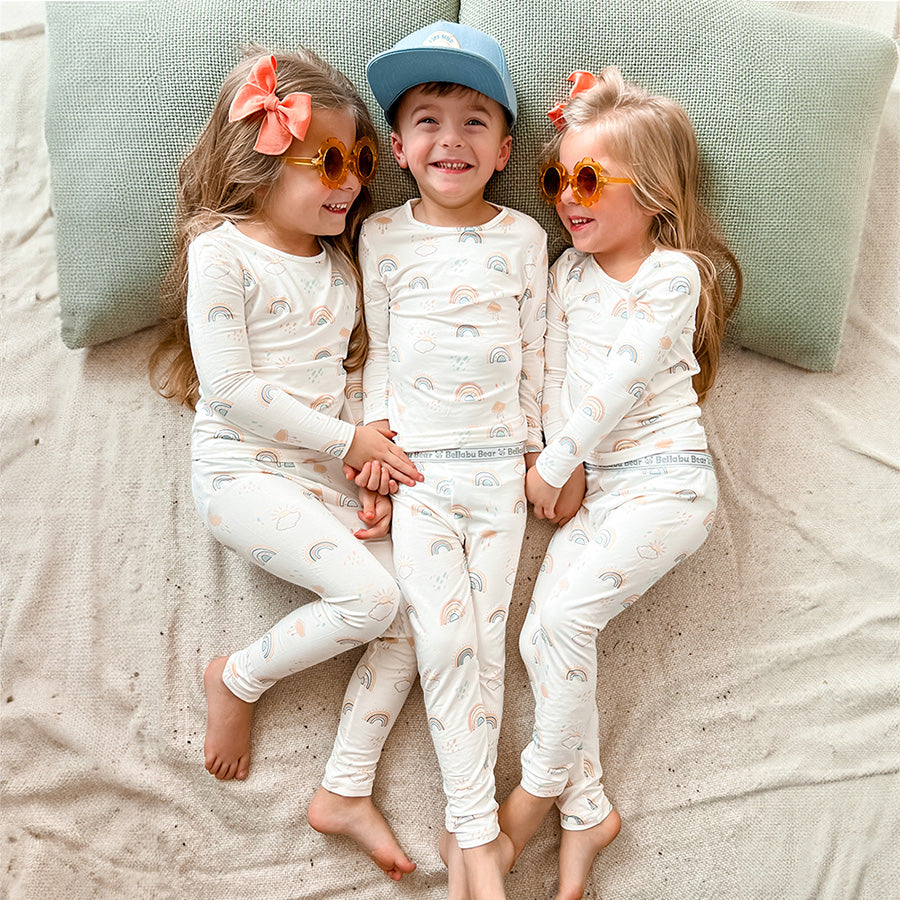 Rainbows Bamboo Kids Pajamas - HoneyBug