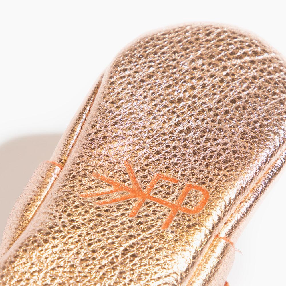 Rose Gold Mary Jane Baby Shoe - HoneyBug