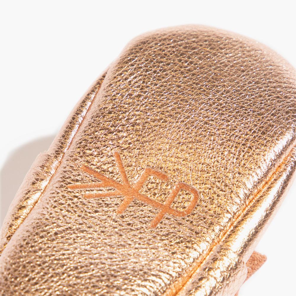 Rose Gold Bow Baby Shoe - HoneyBug