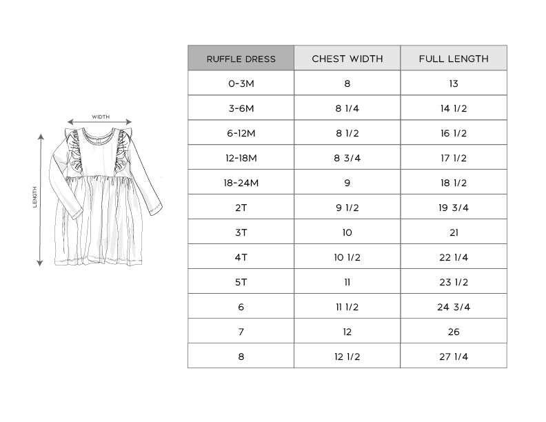 Long Sleeve Ruffle Dress - HoneyBug