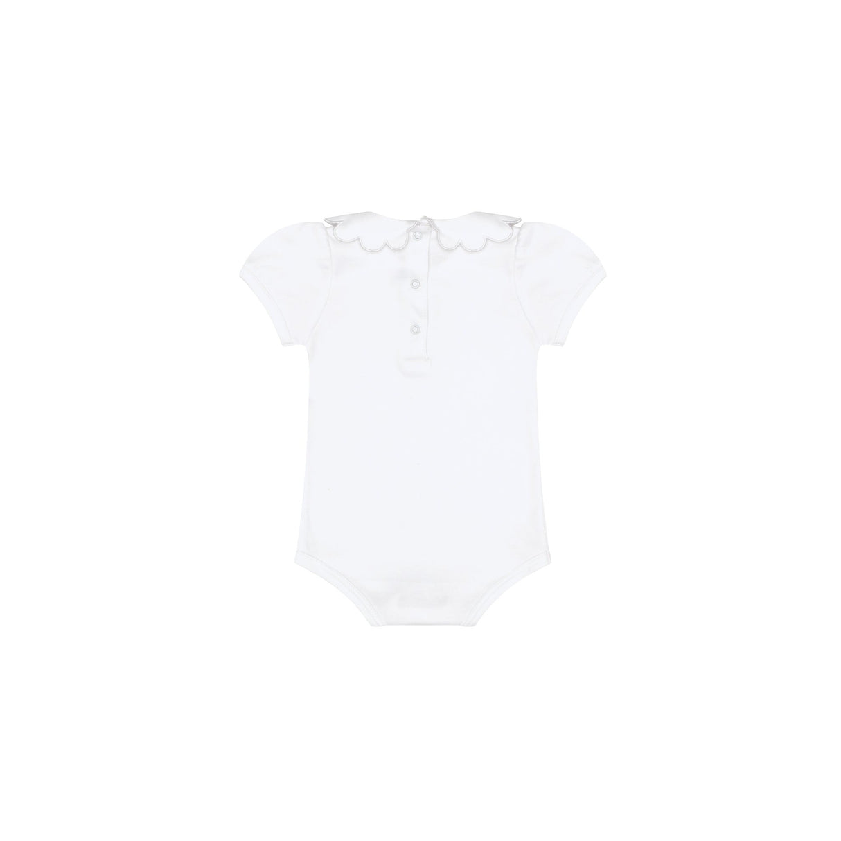 Nella Scallops Short Sleeve Onesie - HoneyBug