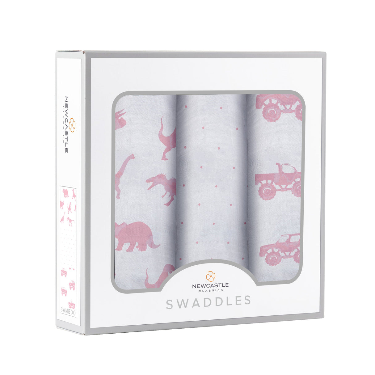 Pretty In Pink Bamboo Muslin Swaddle 3PK - HoneyBug