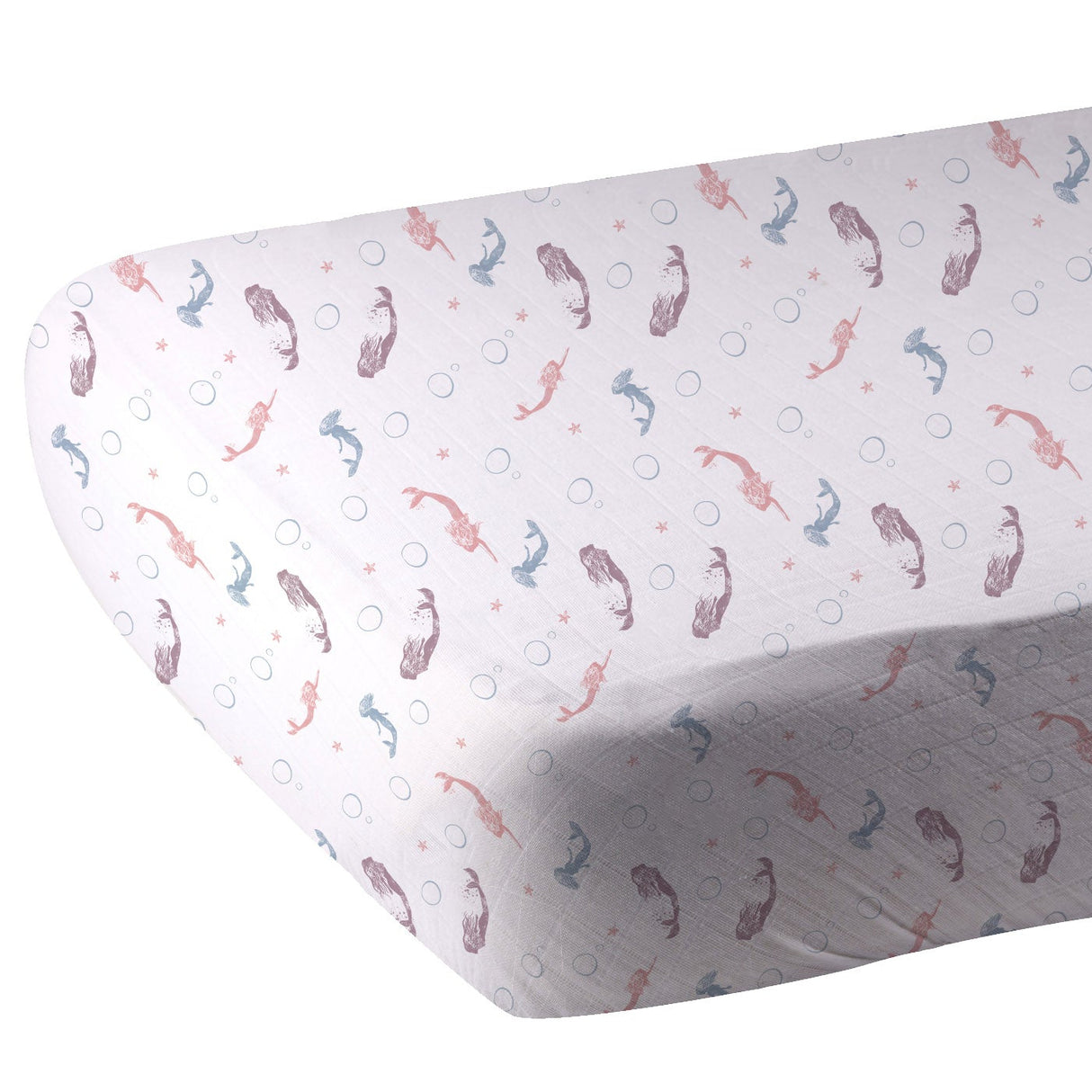 Mermaids Bamboo Muslin Crib Sheet