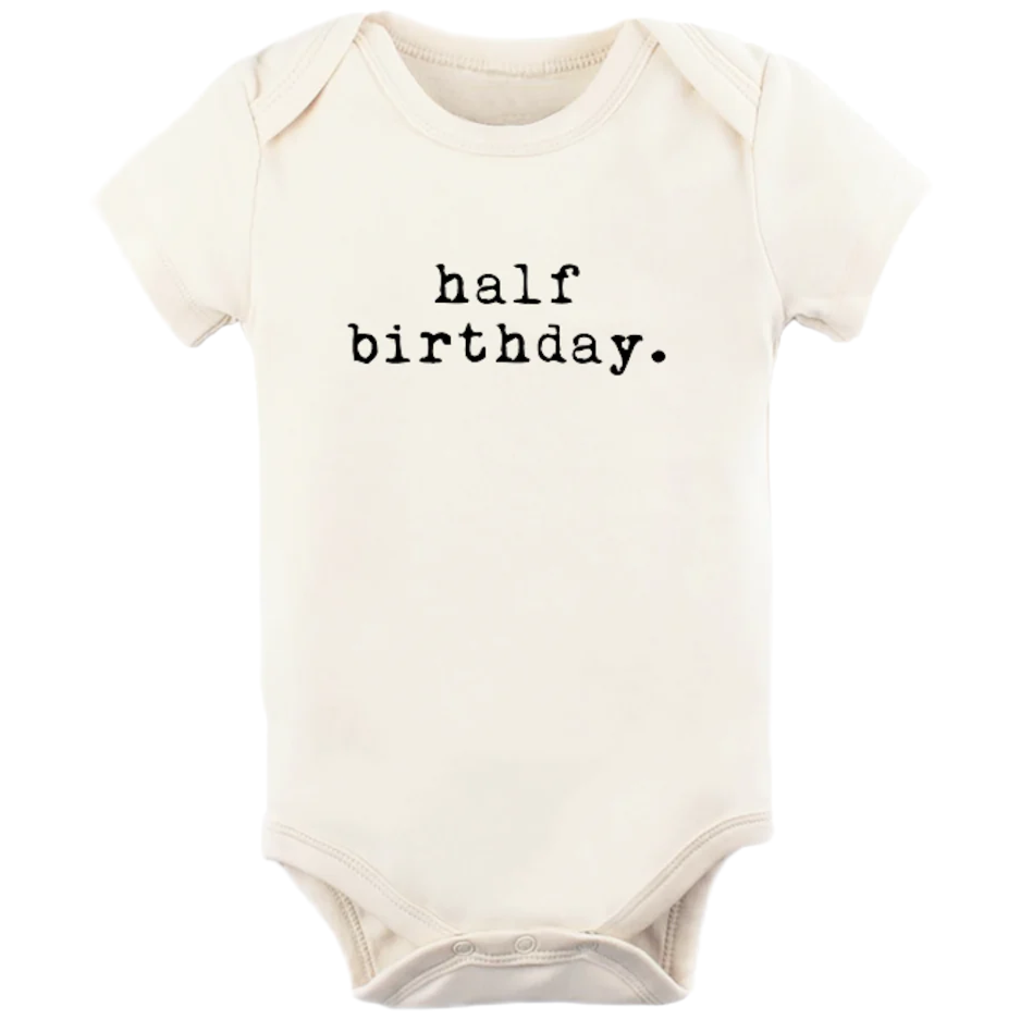 Half Birthday - Organic Cotton Bodysuit - HoneyBug