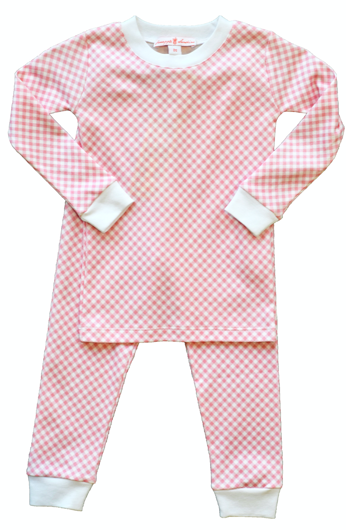 Pink Gingham Pajama Set - HoneyBug