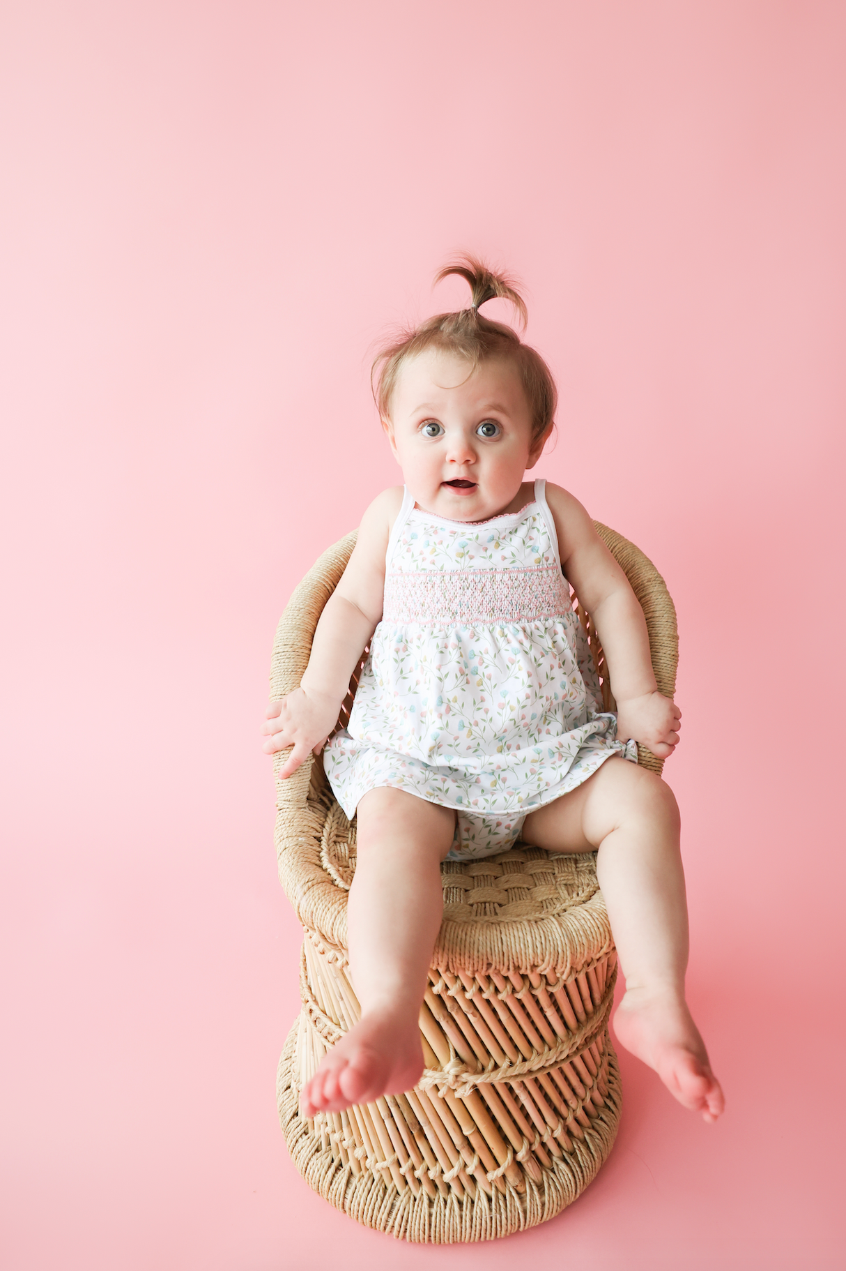 Pink Arabella Smocked Tank Dress - HoneyBug