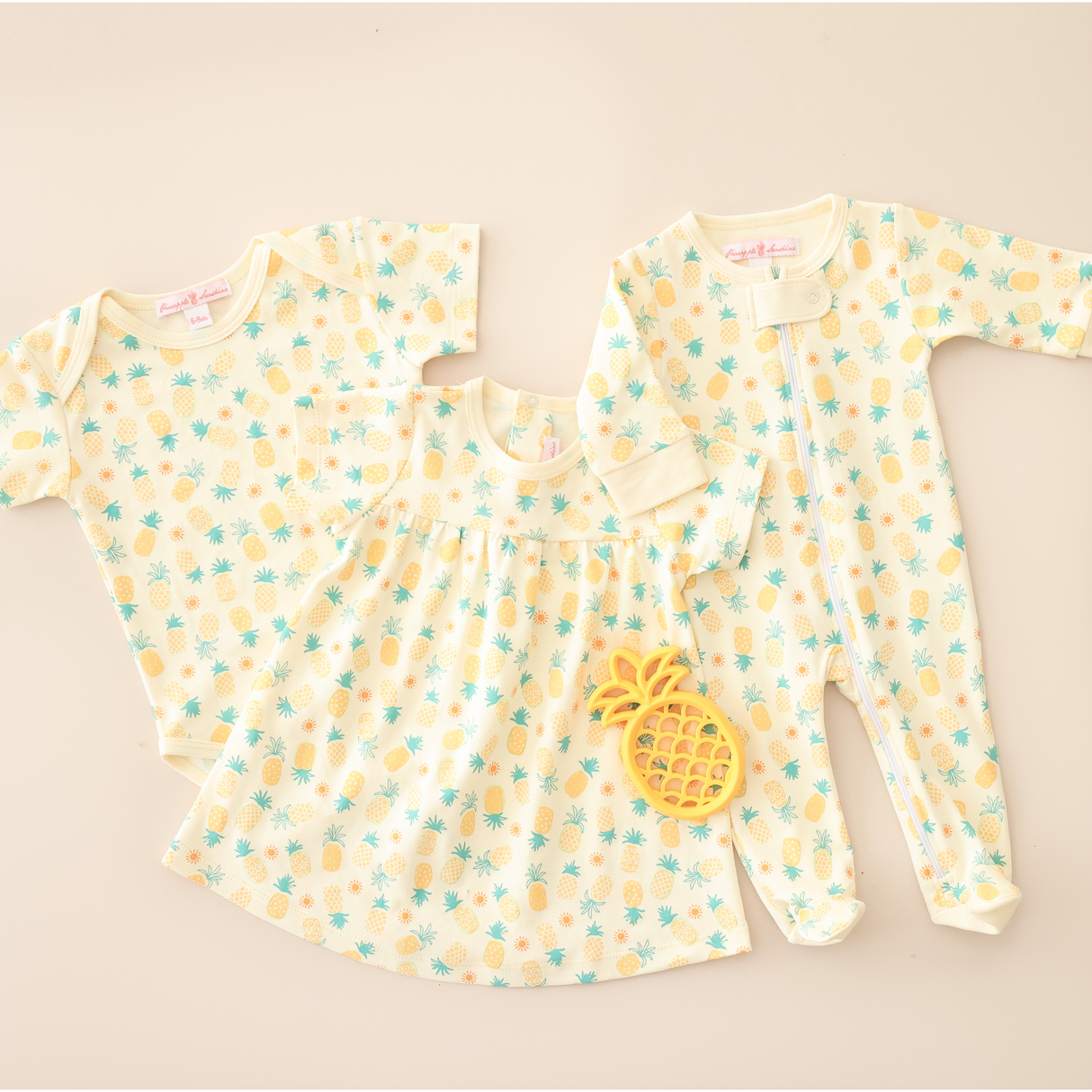 Pineapple Print Onesie - HoneyBug