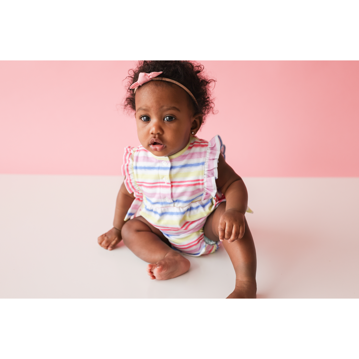 Rainbow Stripe Side Tie Bubble - HoneyBug