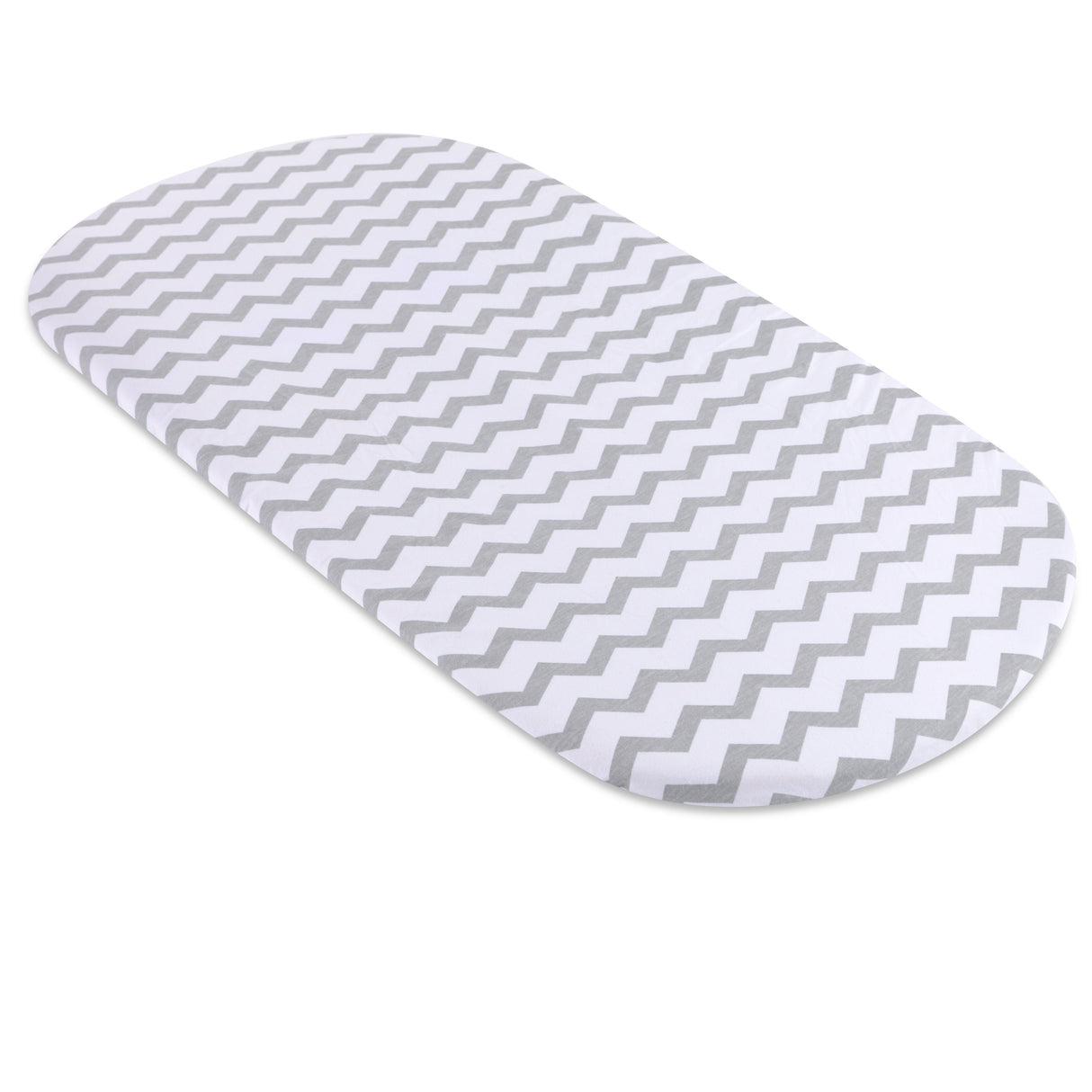 Waterproof Bassinet Sheet Set - Grey Chevron & Polka Dot - HoneyBug