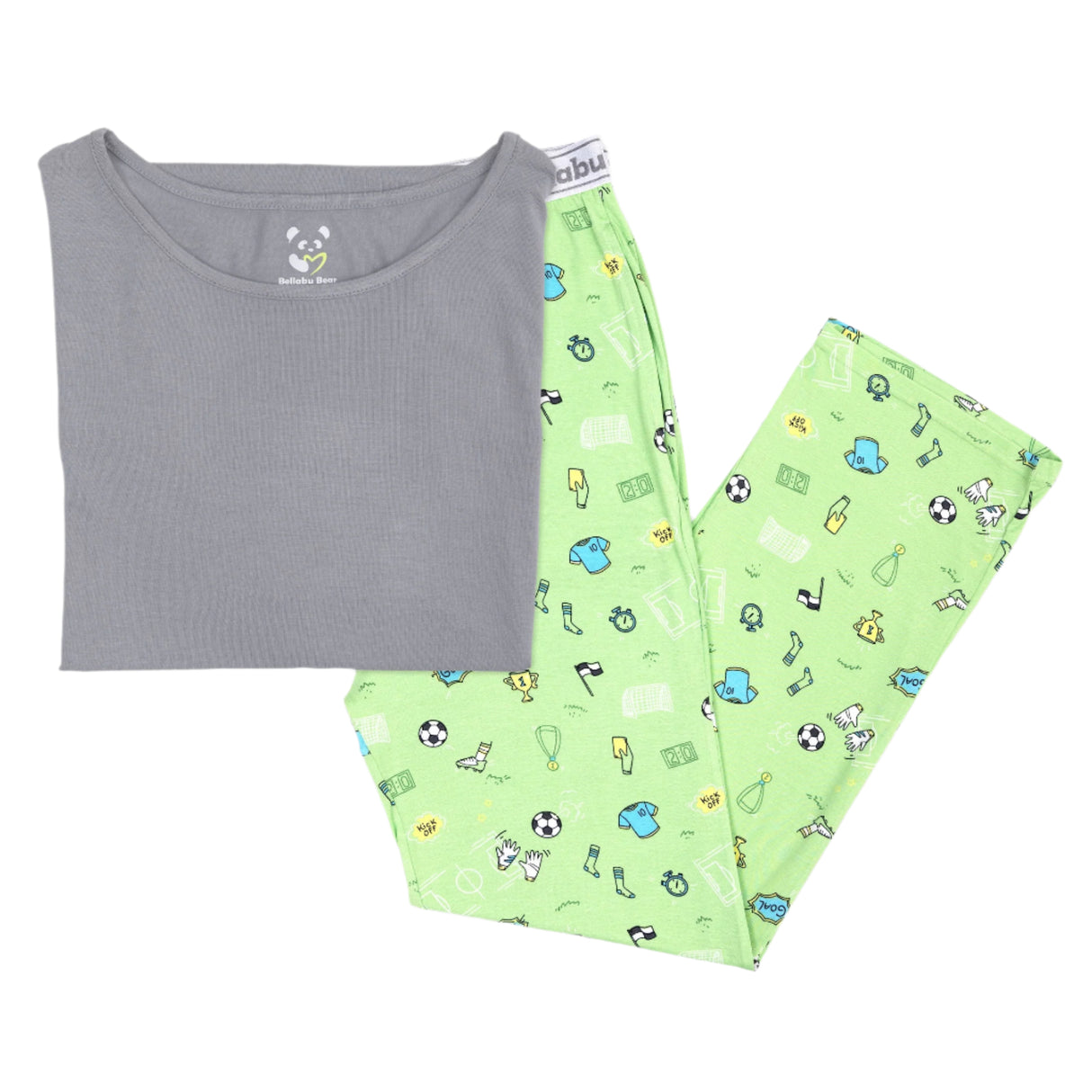 Soccer Bamboo Men's Pajama Set - HoneyBug