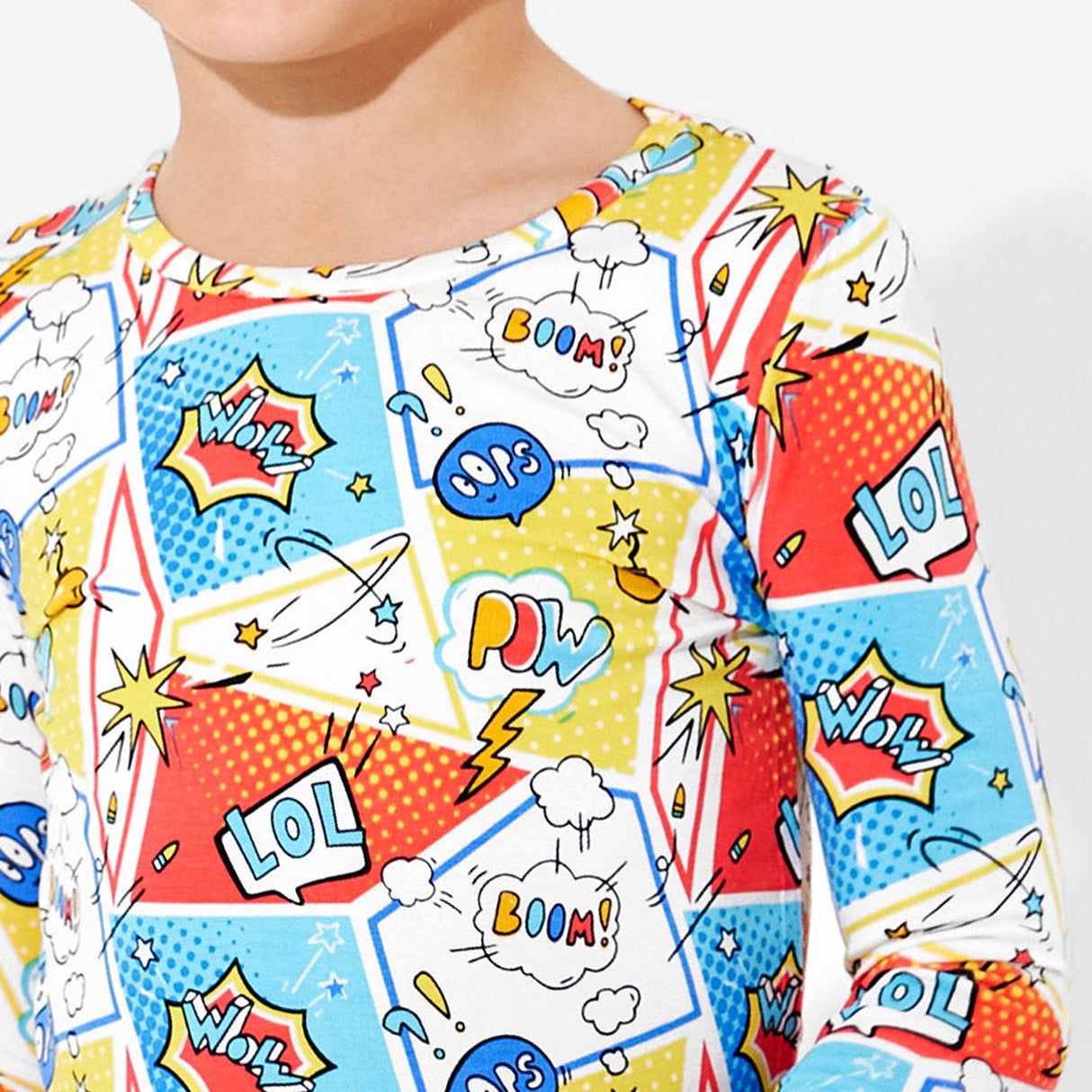 Comic Hero Bamboo Kids Pajamas - HoneyBug