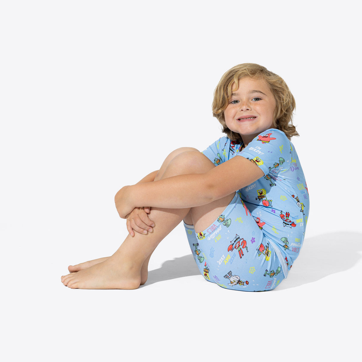 SpongeBob SquarePants: Good Vibes Bamboo Kids Pajama Short Set - HoneyBug
