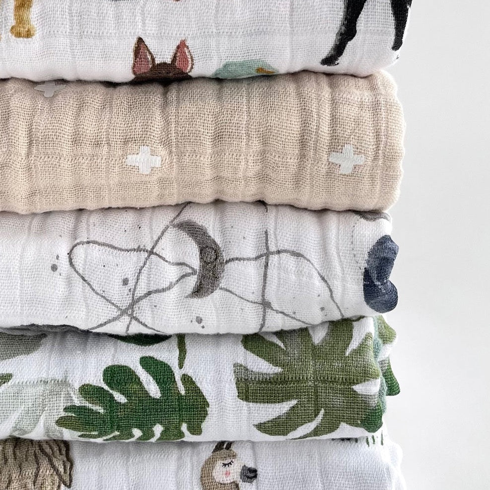 Original Cotton Muslin Quilt - Forest Friends - HoneyBug