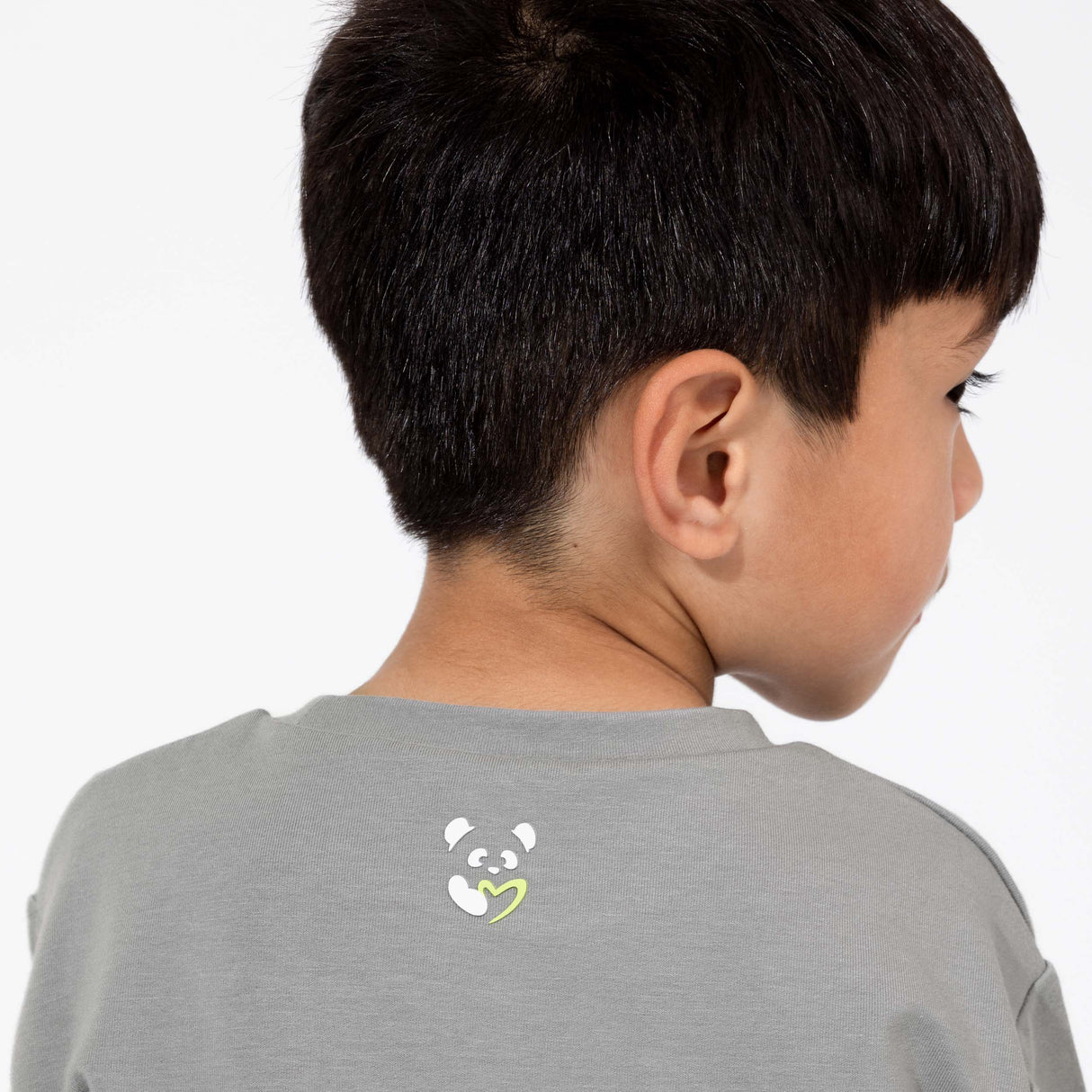 Stormy Grey Bamboo Terry Kids Oversized T-Shirt - HoneyBug