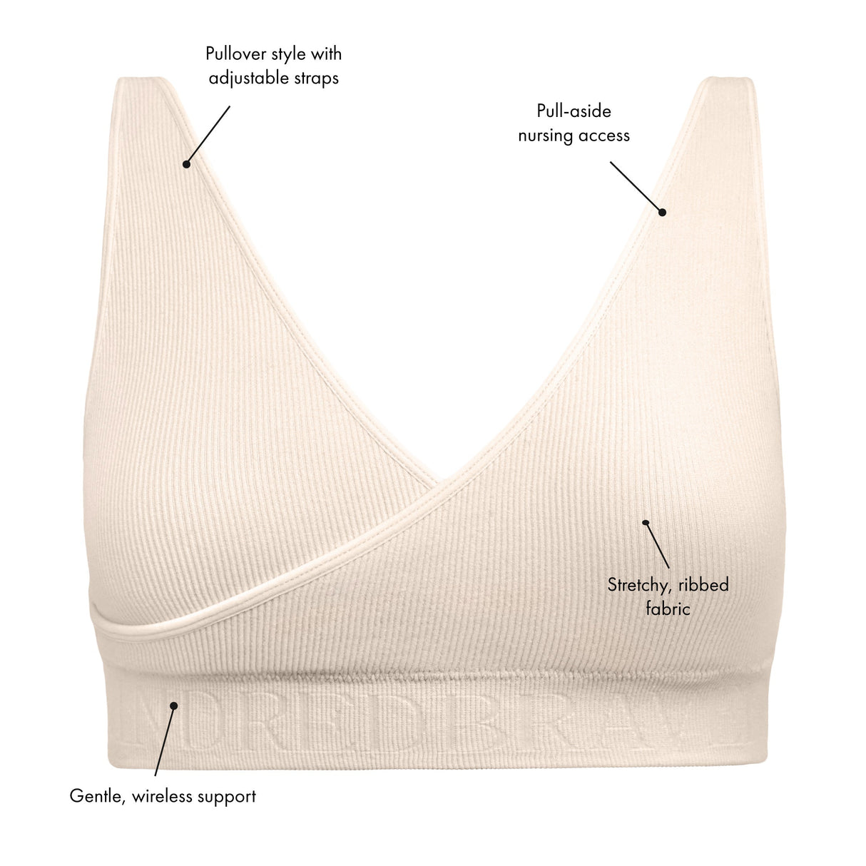 Sublime® Adjustable Crossover Nursing & Lounge Bra | Black - HoneyBug