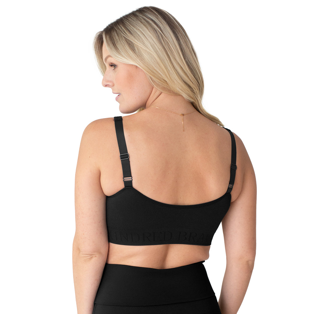 Sublime® Adjustable Crossover Nursing & Lounge Bra | Black - HoneyBug