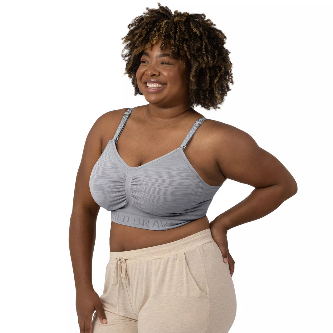 Sublime® Hands-Free Pumping & Nursing Bra | Grey - HoneyBug