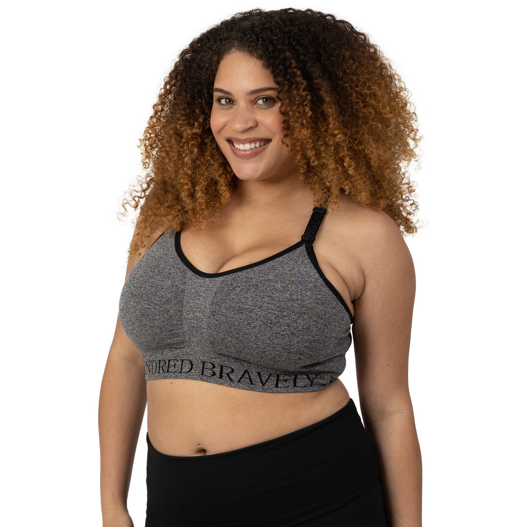Sublime® Nursing Sports Bra | Heather Grey - HoneyBug