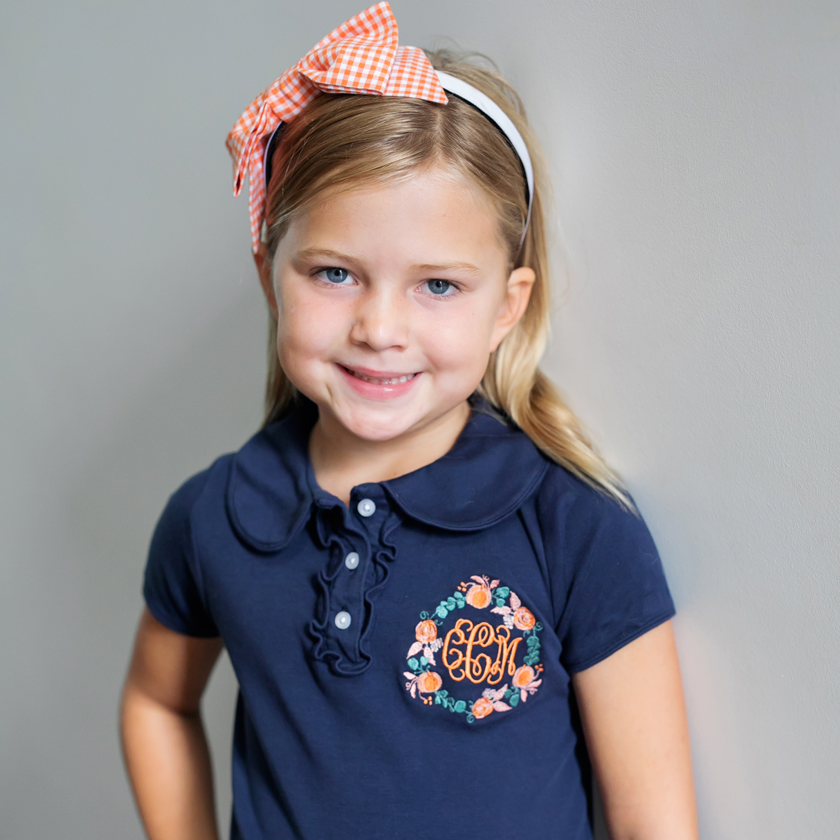 Sydney Girls' Pima Cotton Dress - Navy - HoneyBug