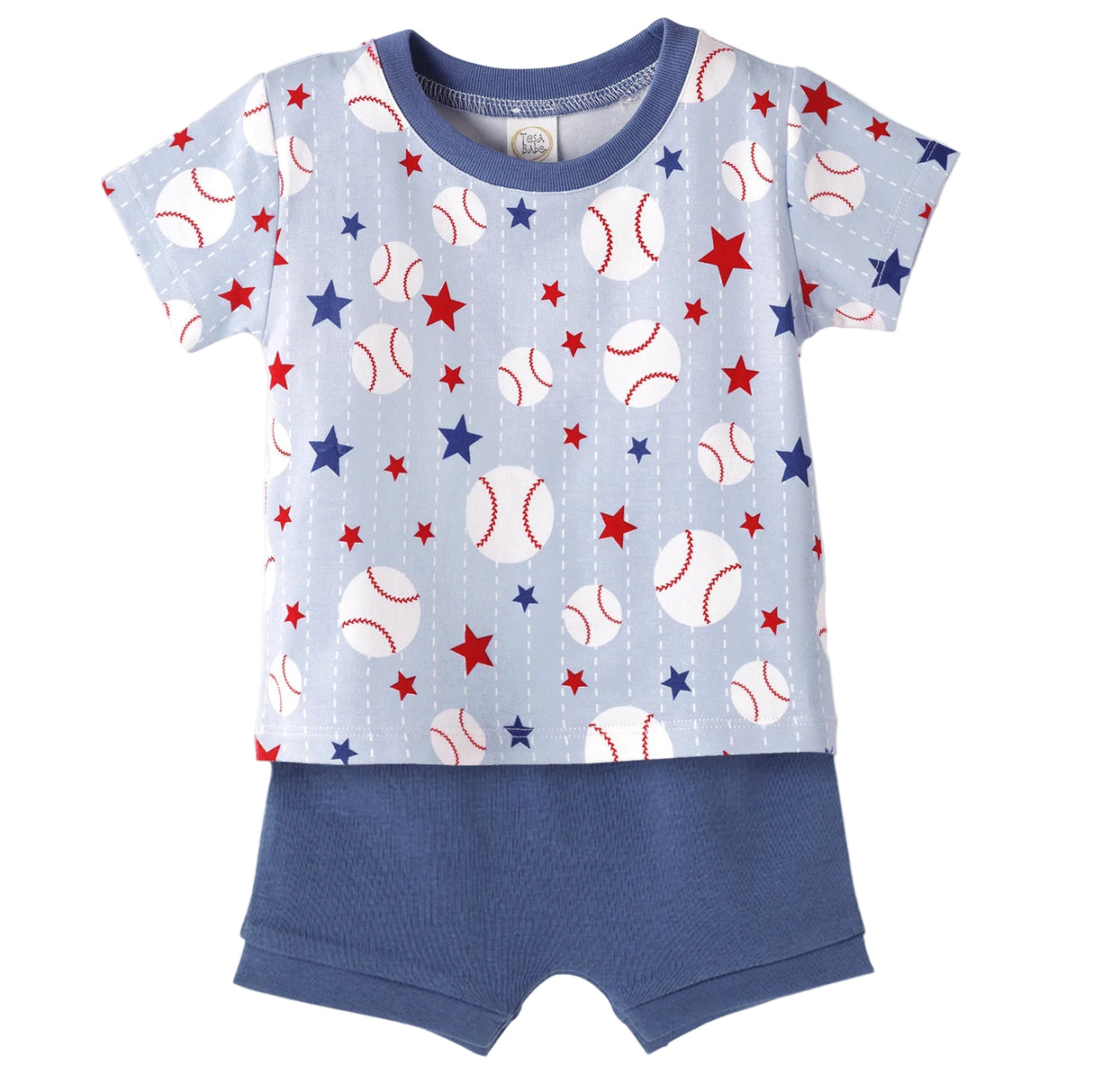 Grand Slam Baseball Bamboo Tee & Cotton Shorts Set