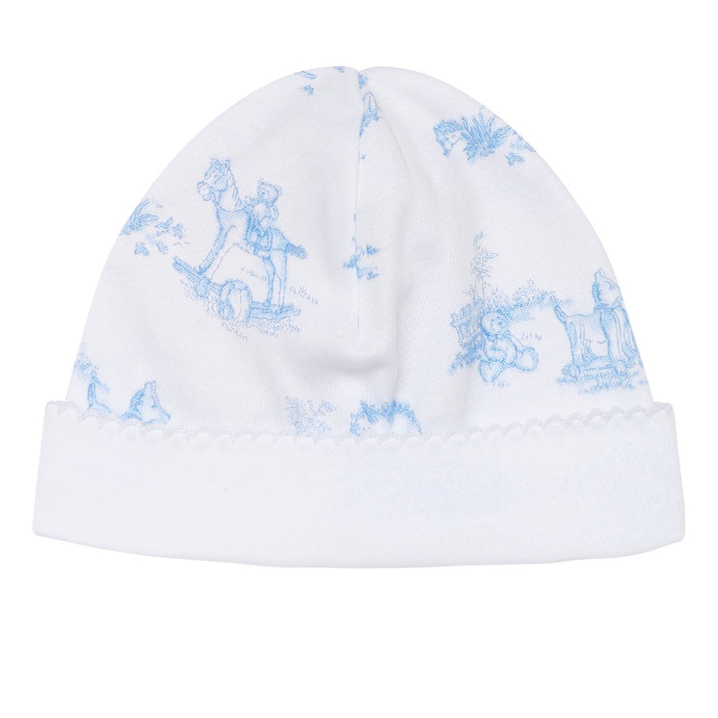 Blue Toile Hat - HoneyBug