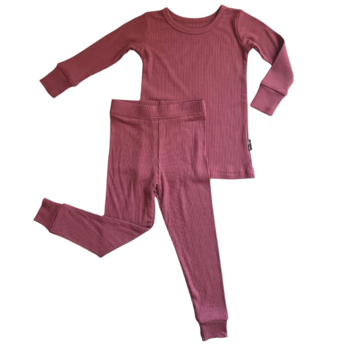 LONG SLEEVE 2 PIECE SETS- Mauve Ribbed - HoneyBug
