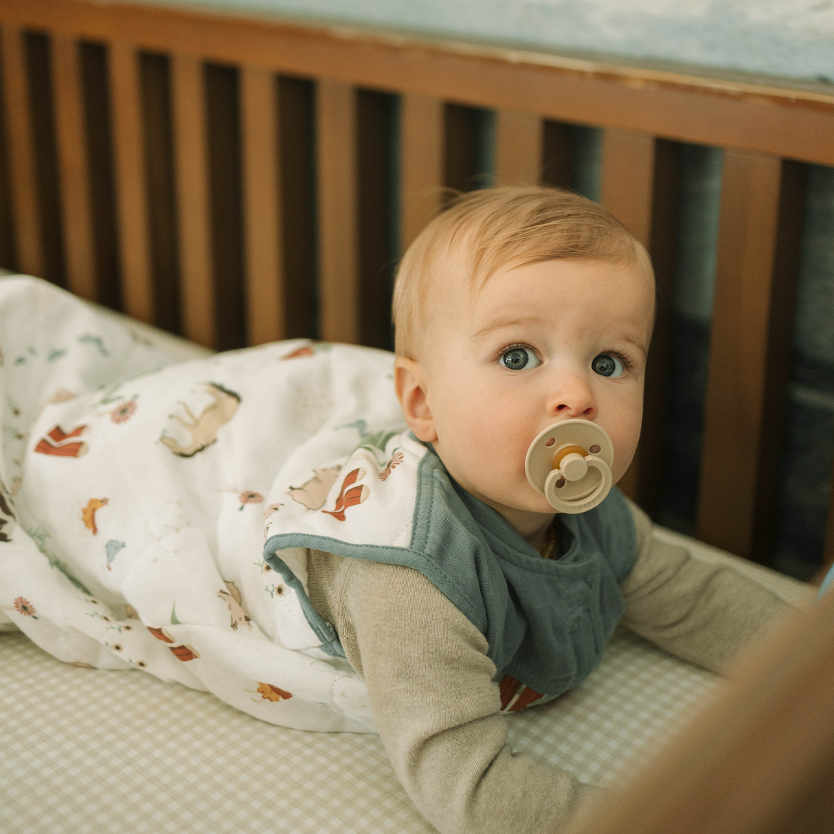 Cotton Muslin Quilted Sleep Bag - Farmyard - HoneyBug