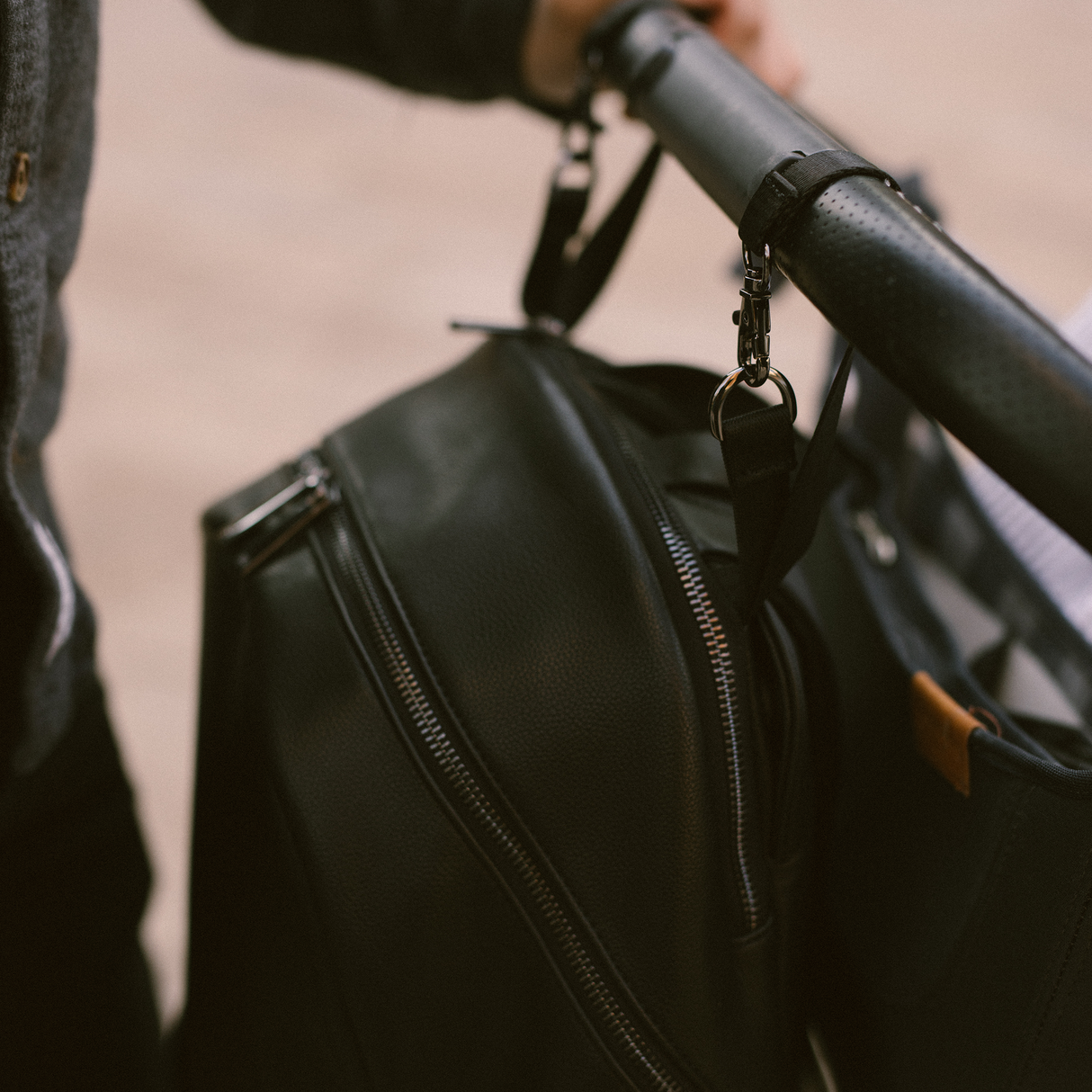 Skyline Backpack Black - Gold Hardware - HoneyBug