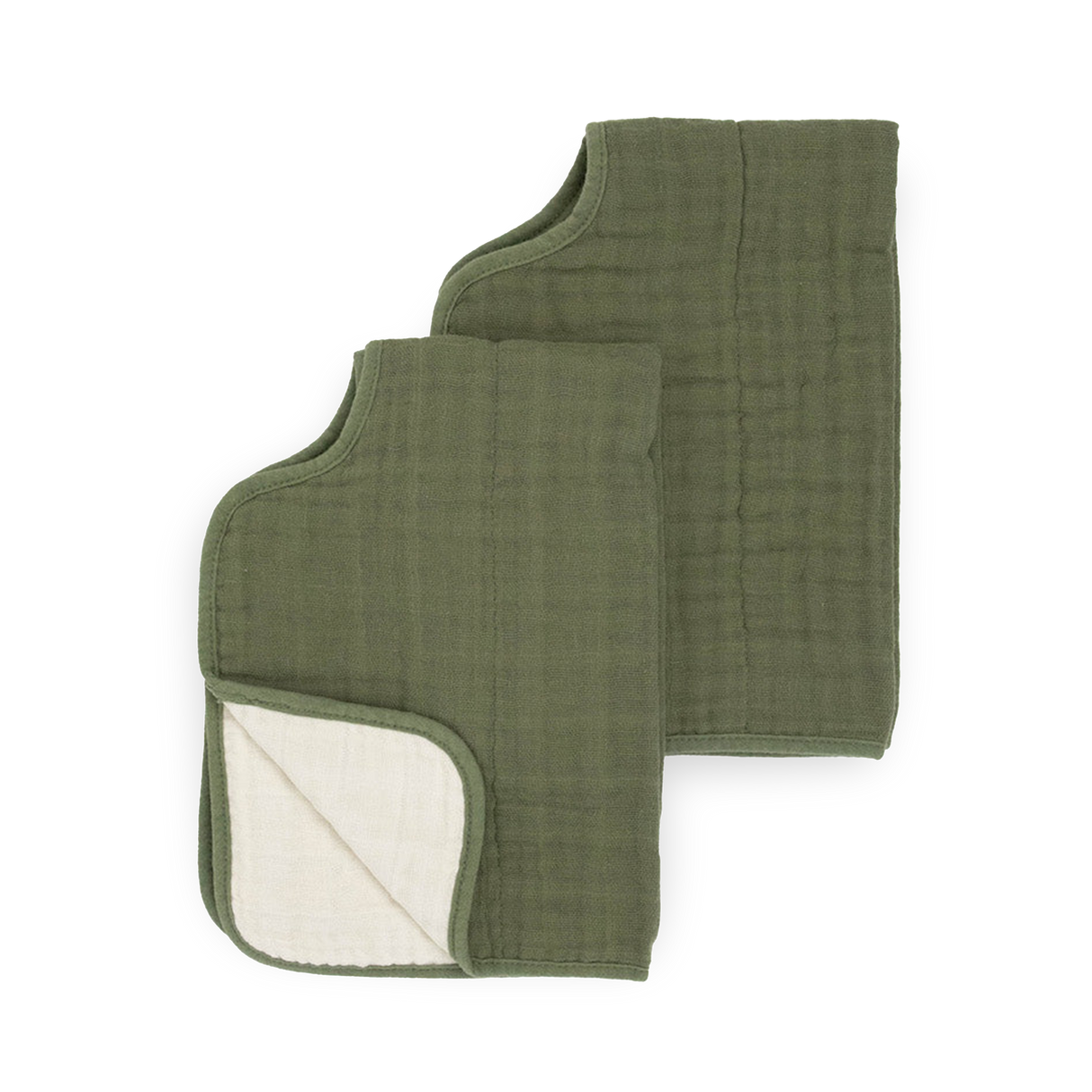 Cotton Muslin Burp Cloth 2 Pack - Fern - HoneyBug