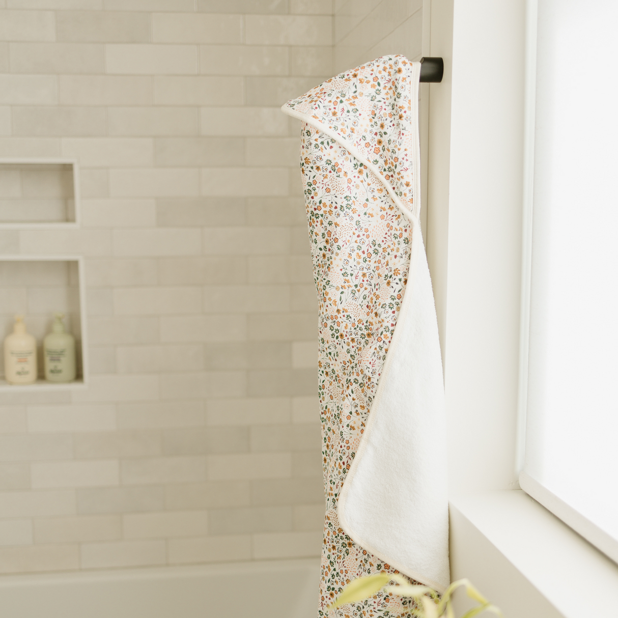 Infant Hooded Towel - Pressed Petals - HoneyBug