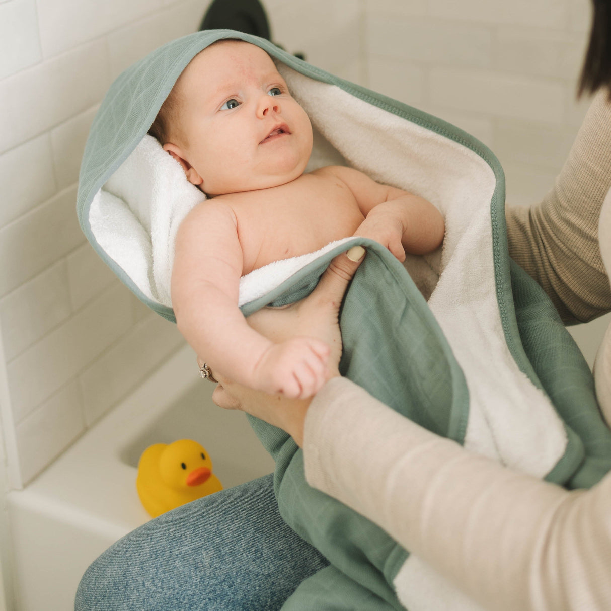 Infant Hooded Towel - Sea - HoneyBug