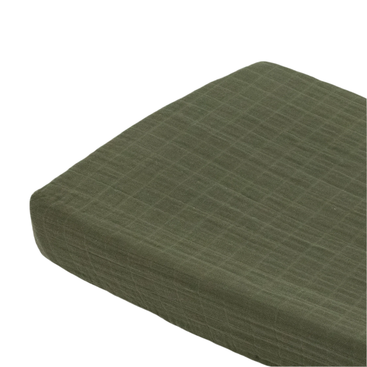Cotton Muslin Changing Pad Cover - Fern - HoneyBug