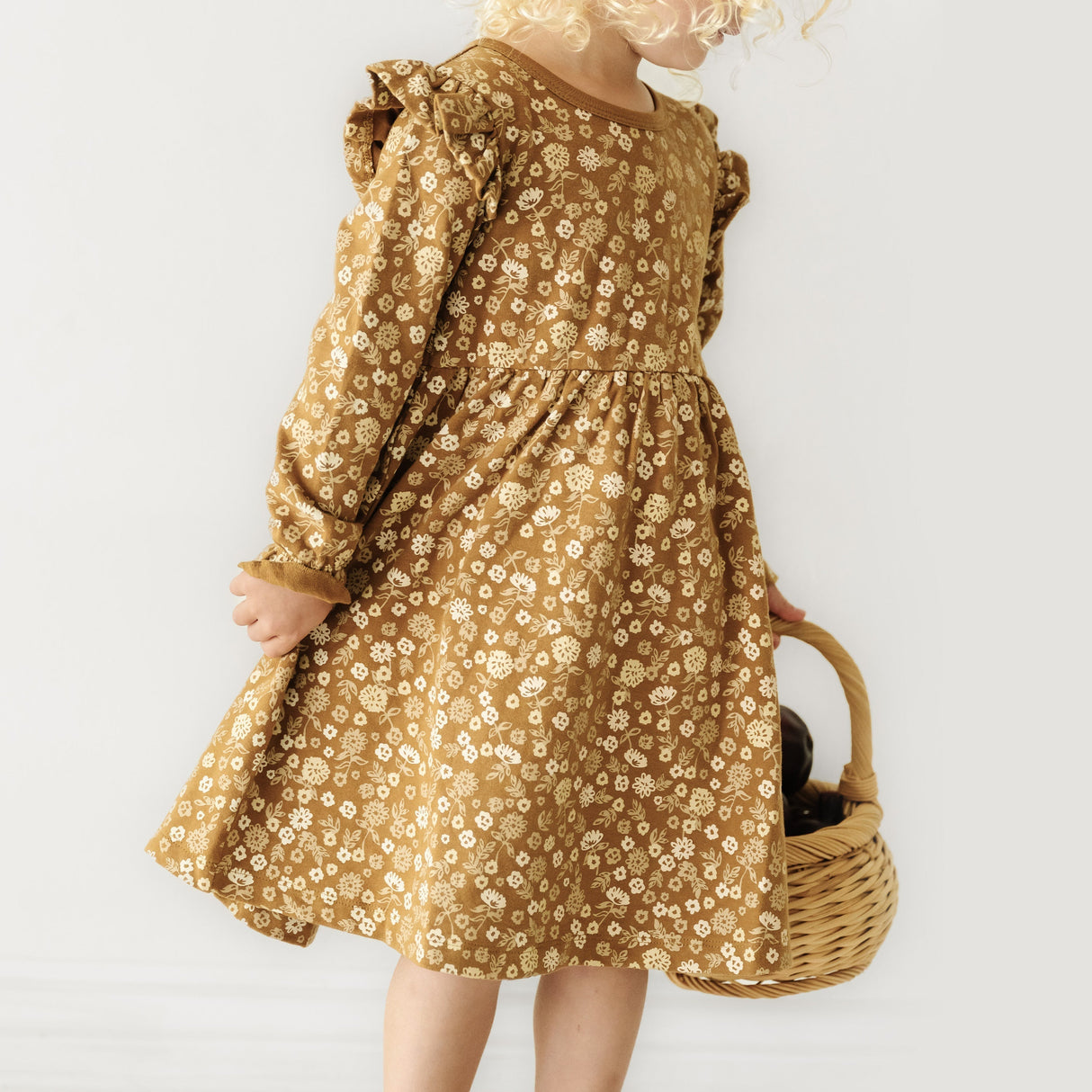 Organic Ruffle Dress - Wildflower - HoneyBug