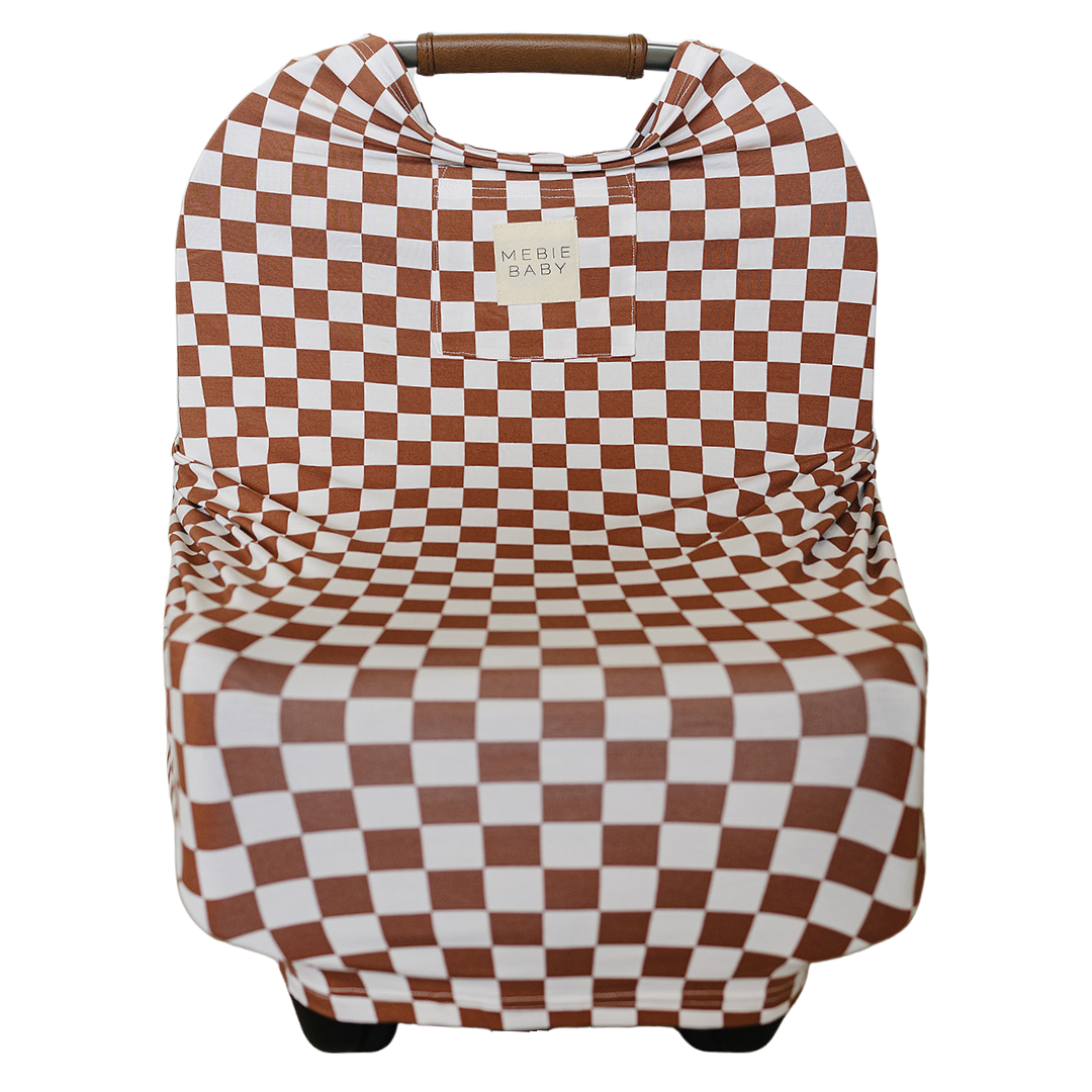 Rust Checkered Bamboo Multi-Use Cover - HoneyBug