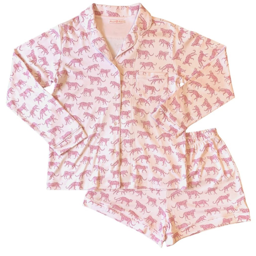 Pink Cheetah Mom Pajamas - HoneyBug