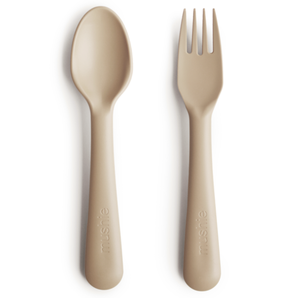Dinnerware Fork and Spoon Set - Vanilla - HoneyBug