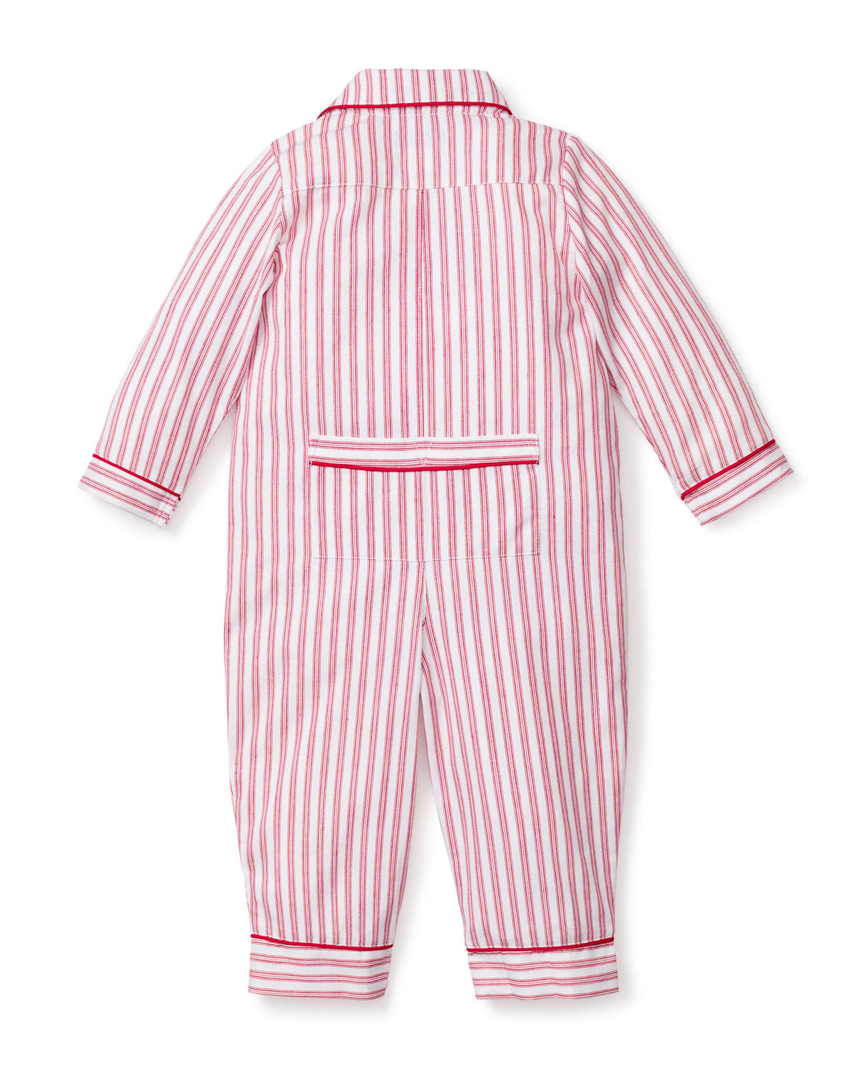 Baby's Twill Romper in Antique Red Ticking - HoneyBug