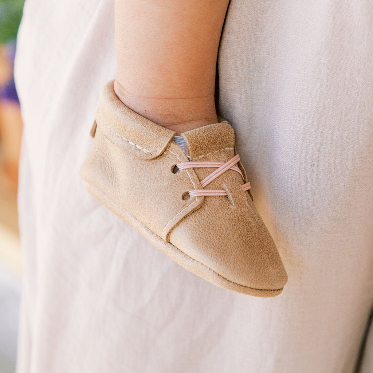 Weathered Brown Oxford Baby Shoe - HoneyBug