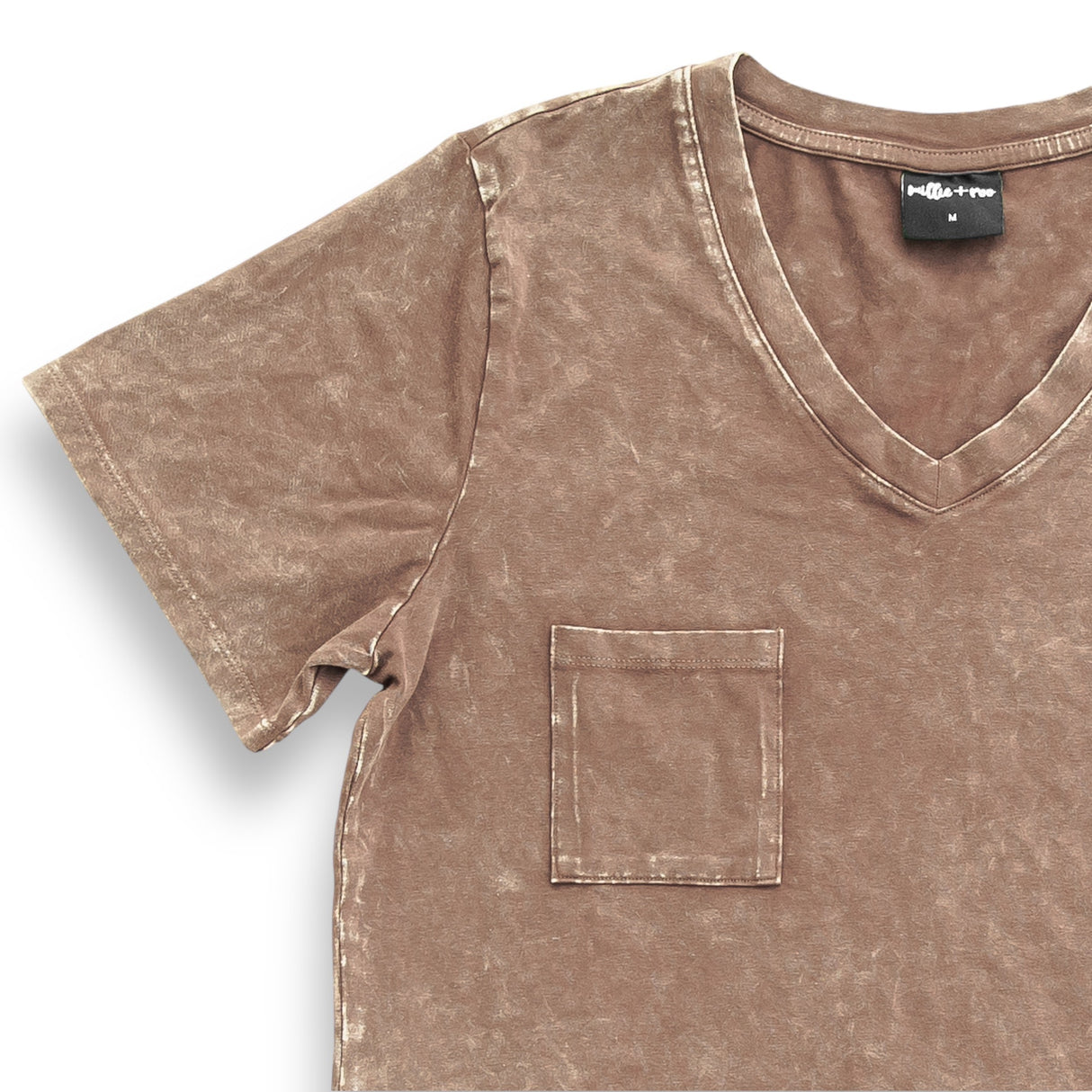 MAMA V-NECK- Bark Snow Wash - HoneyBug