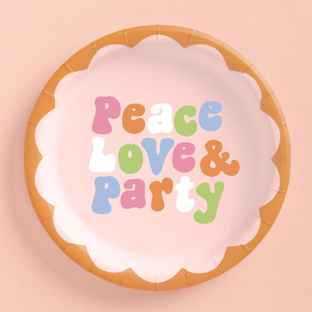 Groovy Plates - 24 Paper Plates