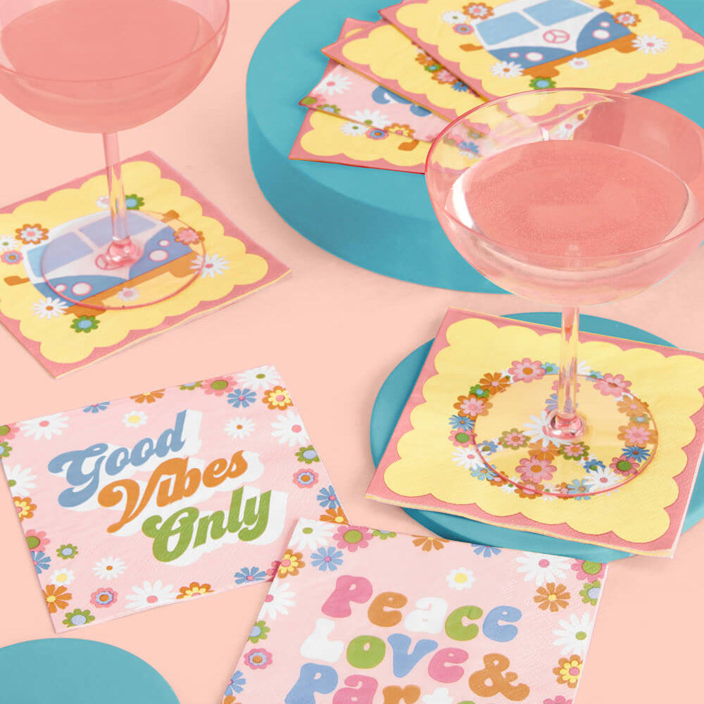 Groovy Napkins - 24 Printed Napkins